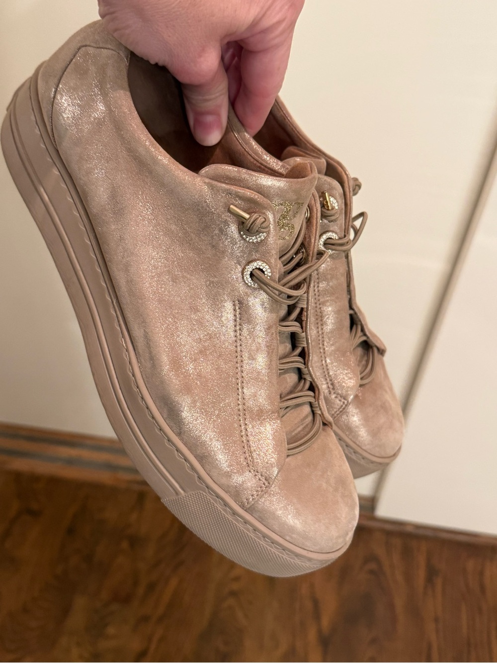 Paul Green Women's Platform Sneakers in Taupe Beige - Picture 7 of 7